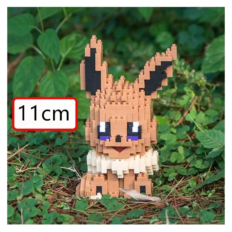 Department Store - Micro-Particle Building Bblocks Elf PokÃ©mon Eevee Family Doll Mmini Assembled Building Blocks Toys Parent-child Teaching Game