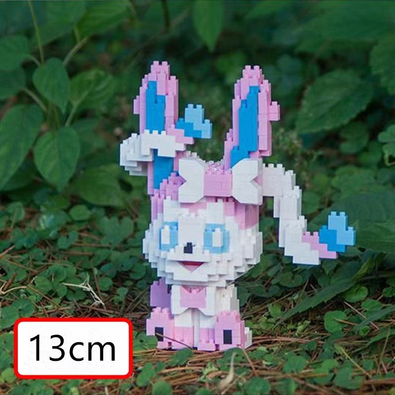 Department Store - Micro-Particle Building Bblocks Elf PokÃ©mon Eevee Family Doll Mmini Assembled Building Blocks Toys Parent-child Teaching Game