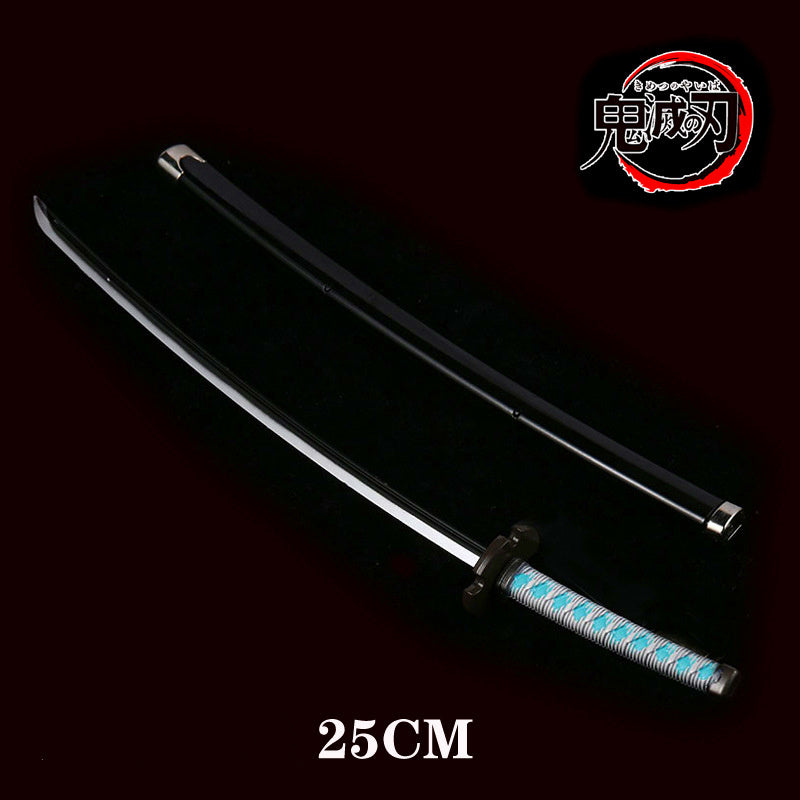 Department Store - Kimetsu no Yaiba Sword Weapon Demon Slayer Satoman Tanjiro Cosplay Sword 1:1 Anime Ninja Knife Wood 25cm Katana Prop