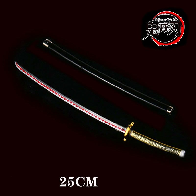 Department Store - Kimetsu no Yaiba Sword Weapon Demon Slayer Satoman Tanjiro Cosplay Sword 1:1 Anime Ninja Knife Wood 25cm Katana Prop