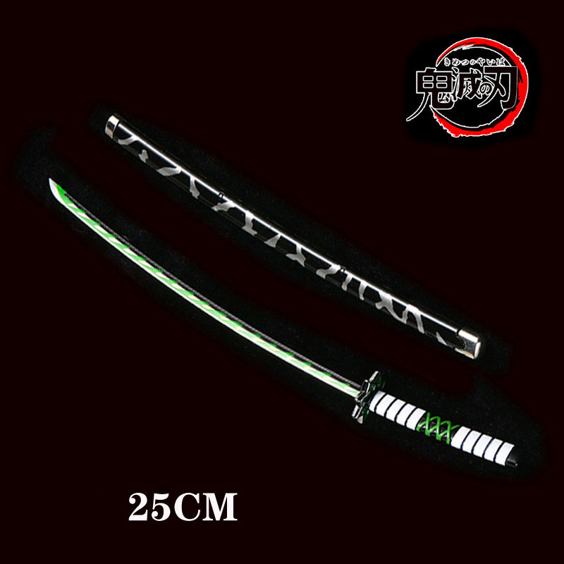 Department Store - Kimetsu no Yaiba Sword Weapon Demon Slayer Satoman Tanjiro Cosplay Sword 1:1 Anime Ninja Knife Wood 25cm Katana Prop