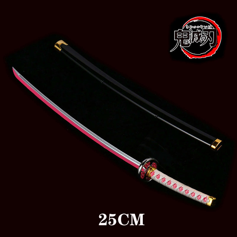 Department Store - Kimetsu no Yaiba Sword Weapon Demon Slayer Satoman Tanjiro Cosplay Sword 1:1 Anime Ninja Knife Wood 25cm Katana Prop