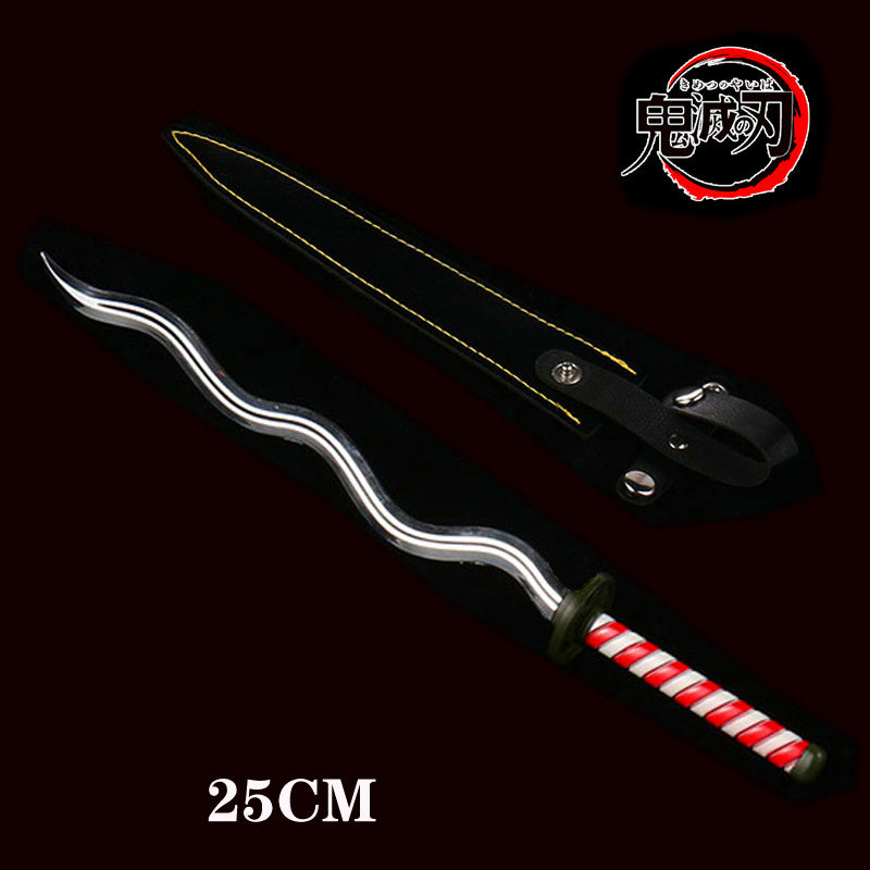Department Store - Kimetsu no Yaiba Sword Weapon Demon Slayer Satoman Tanjiro Cosplay Sword 1:1 Anime Ninja Knife Wood 25cm Katana Prop