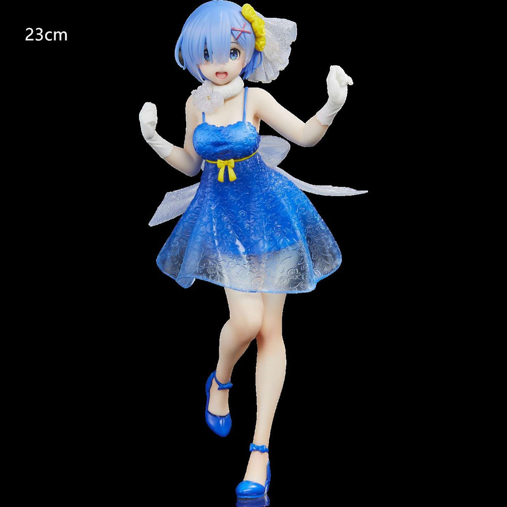 Department Store - Brand New Anime Rem: A Life In Another World From Scratch Rem Wedding Dress Crystal Girl Doll PVC Movable Doll Collectible Toy