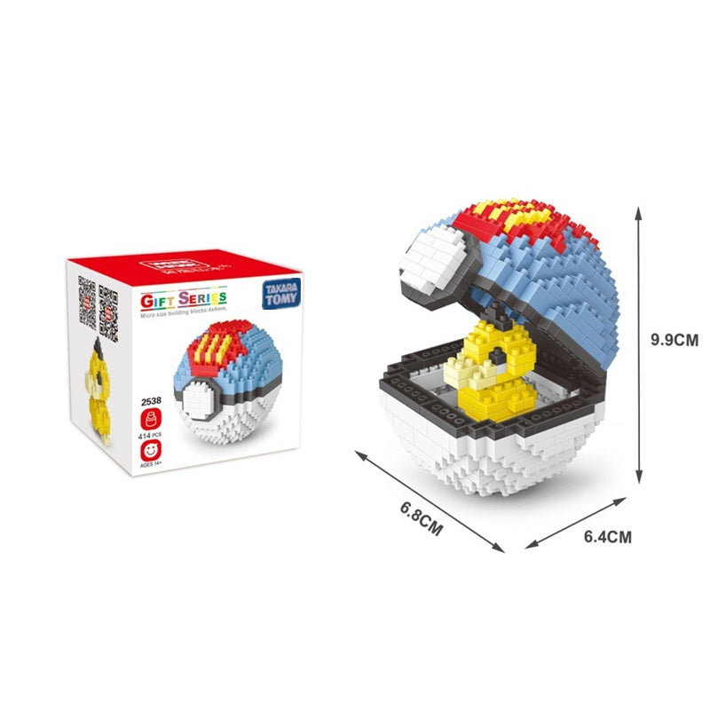 Department Store - 20 Styles Pokemon Ball Blocks Small Particles Mini Pikachu Toy Building Assembled Educational Toys