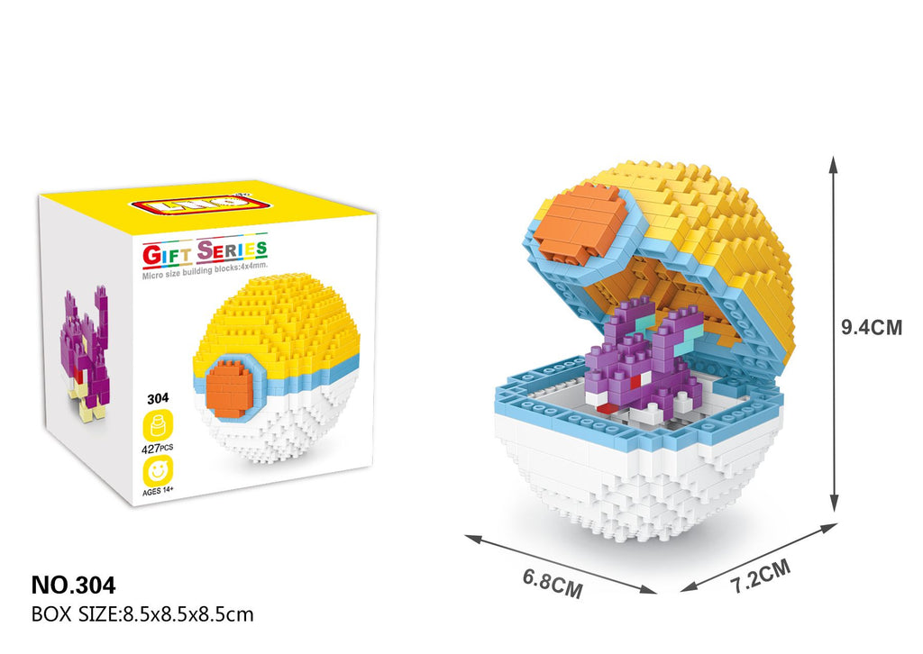 Department Store - 20 Styles Pokemon Ball Blocks Small Particles Mini Pikachu Toy Building Assembled Educational Toys