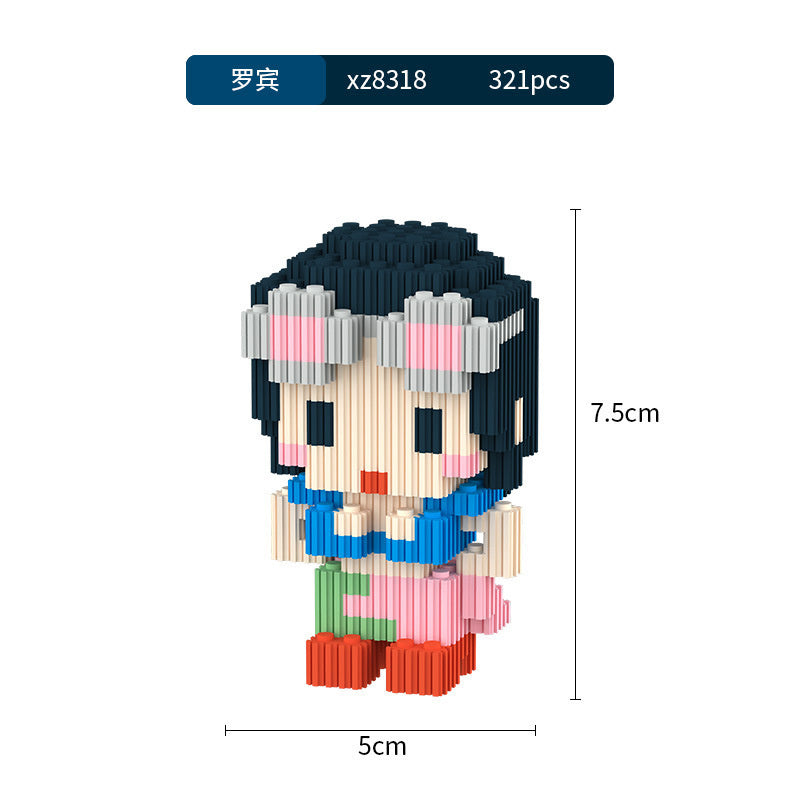 Department Store - One Piece Miniature Small Particle Building Blocks Assembled Toys Creative Luffy Joe Ba Sorong Jigsaw Toys