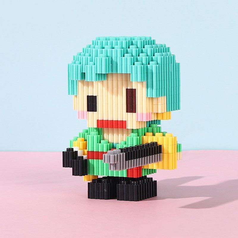 Department Store - One Piece Miniature Small Particle Building Blocks Assembled Toys Creative Luffy Joe Ba Sorong Jigsaw Toys