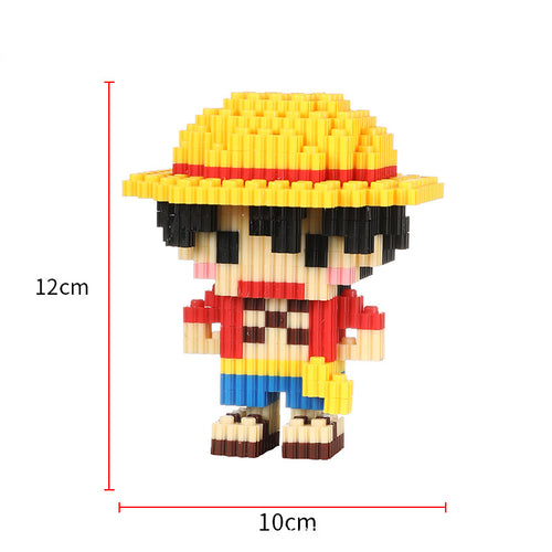 Department Store - One Piece Miniature Small Particle Building Blocks Assembled Toys Creative Luffy Joe Ba Sorong Jigsaw Toys