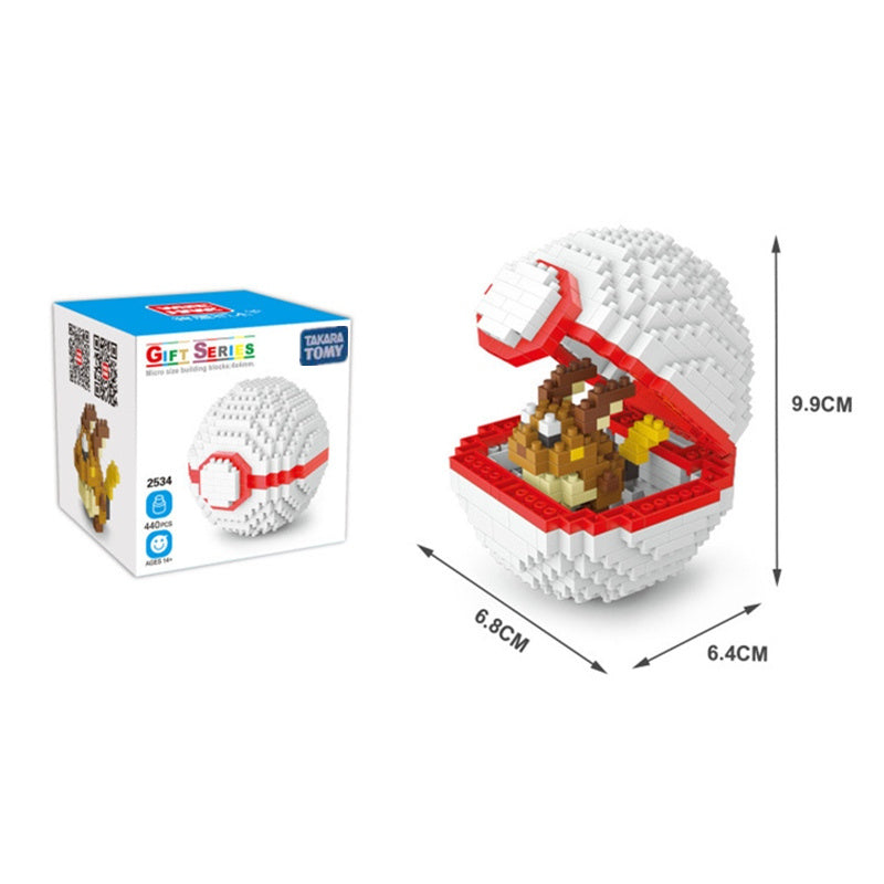 Department Store - 20 Styles Pokemon Ball Blocks Small Particles Mini Pikachu Toy Building Assembled Educational Toys
