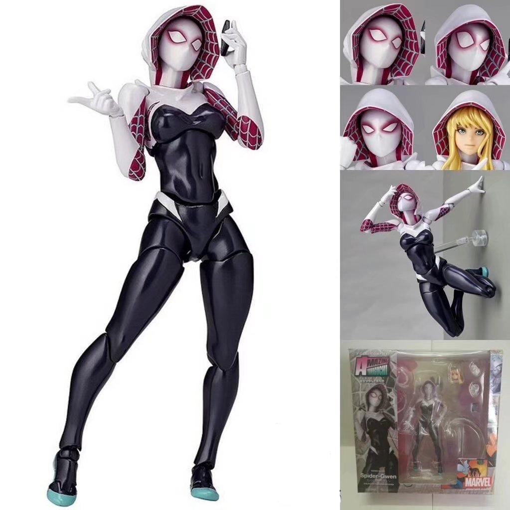 Department Store - Marvel Revoltech Anime Toy Carnage Deadpool Spider-Man Gwen Stacy Venom Wolverine Magneto Captain America Action Figure Toy