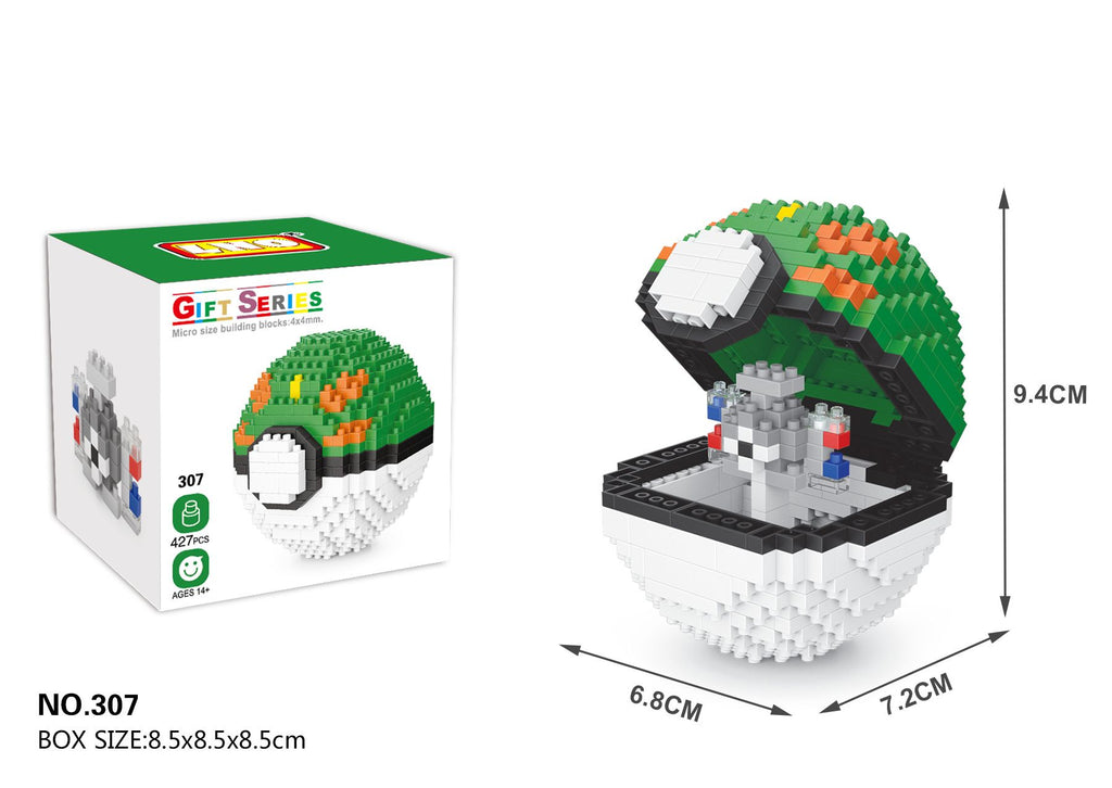 Department Store - 20 Styles Pokemon Ball Blocks Small Particles Mini Pikachu Toy Building Assembled Educational Toys