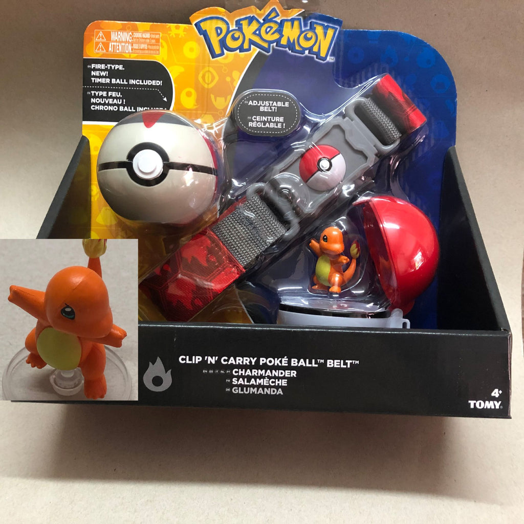 Department Store - TOMY Pokemon Pokeball Belt Pikachu Pokeball Pocket Monster Deformation Model Toy Set Cosplay Action Doll Model Children's Toys