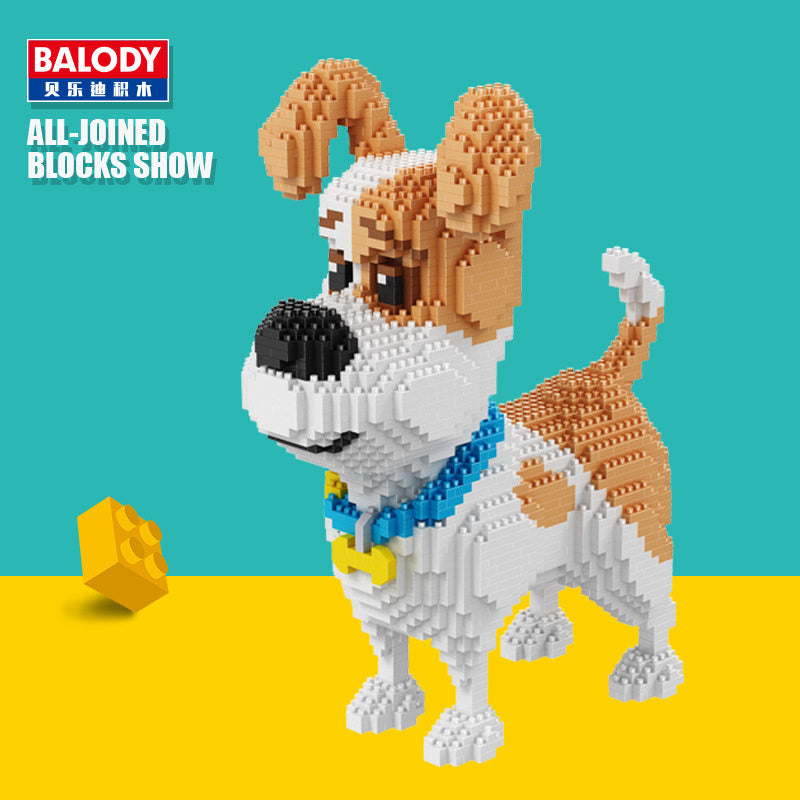 Department Store - Cartoon Dog Building Blocks Mini Dachshund Poodle Doberman Model Children's Toy Gift Dog Pet Building Blocks