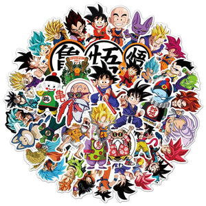 Department Store - 50 Japanese Anime Dragon Ball Graffiti Stickers PVC Waterproof Stickers Luggage Laptop Stickers