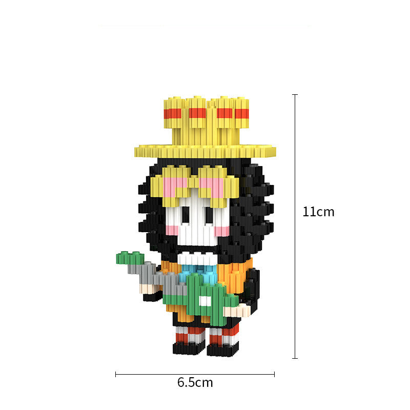 Department Store - One Piece Miniature Small Particle Building Blocks Assembled Toys Creative Luffy Joe Ba Sorong Jigsaw Toys