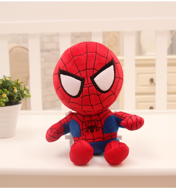 Department Store - Disney Anime Plush Toy Spiderman Doll Marvel Avengers Soft Dress Hero Captain America Iron Man Christmas Gift