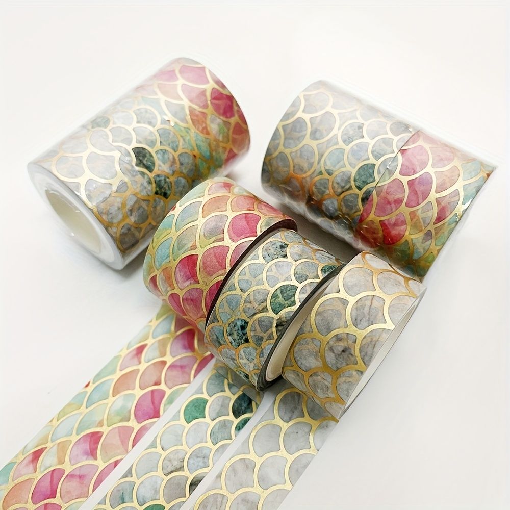 Department Store - DIY Your Hand Account with 3 Rolls of Bronzing Gilding Washi Tape - Perfect for Photo Albums, Paper Decor, and School Stationery!