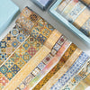 Department Store - 12pcs Combination Tape Valentine's Day, Creative Journal Tape Ancient Style And Paper Tape Diy Decoration Material Hand Account Tape, Creative Beautiful Diy Journal Decoration Material Stickers