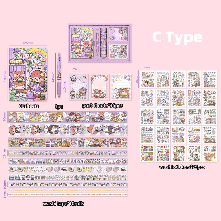 Department Store - Deluxe Kawaii Stationery Gift Set - Perfect for Friends, Students & Crafting Enthusiasts!