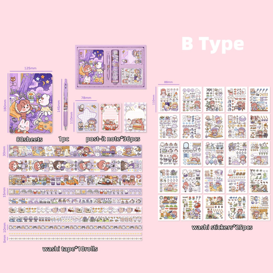 Department Store - Deluxe Kawaii Stationery Gift Set - Perfect for Friends, Students & Crafting Enthusiasts!