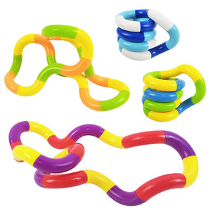 Sensuality Emporium - 4Pcs Twisted Rope Anti Stress Toy Deformation Rope Adult Decompression Interactive Game DIY Winding Leisure Kids Education Toys