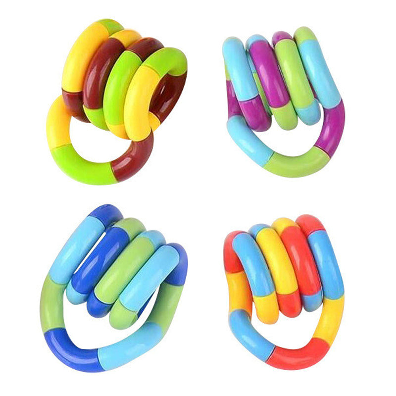 Sensuality Emporium - 4Pcs Twisted Rope Anti Stress Toy Deformation Rope Adult Decompression Interactive Game DIY Winding Leisure Kids Education Toys