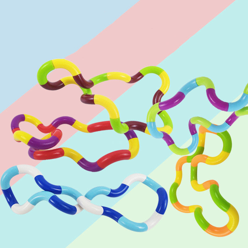 Sensuality Emporium - 4Pcs Twisted Rope Anti Stress Toy Deformation Rope Adult Decompression Interactive Game DIY Winding Leisure Kids Education Toys