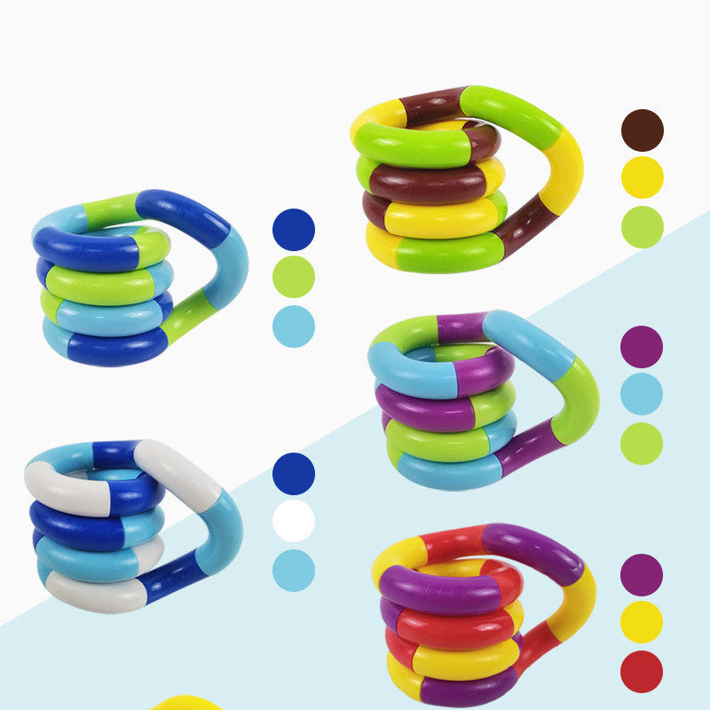 Sensuality Emporium - 4Pcs Twisted Rope Anti Stress Toy Deformation Rope Adult Decompression Interactive Game DIY Winding Leisure Kids Education Toys