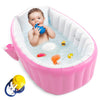 Nice Store - Baby Inflatable Bathtub; Portable Toddler Bathtub Baby Bath Tub Foldable Travel Tub with Air Pump