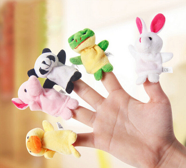 Sensuality Emporium - 10 Pcs/Lot Mini Funny Soft Plush Toys Cartoon Biological Animal Finger Puppet For Child Baby Favor Dolls