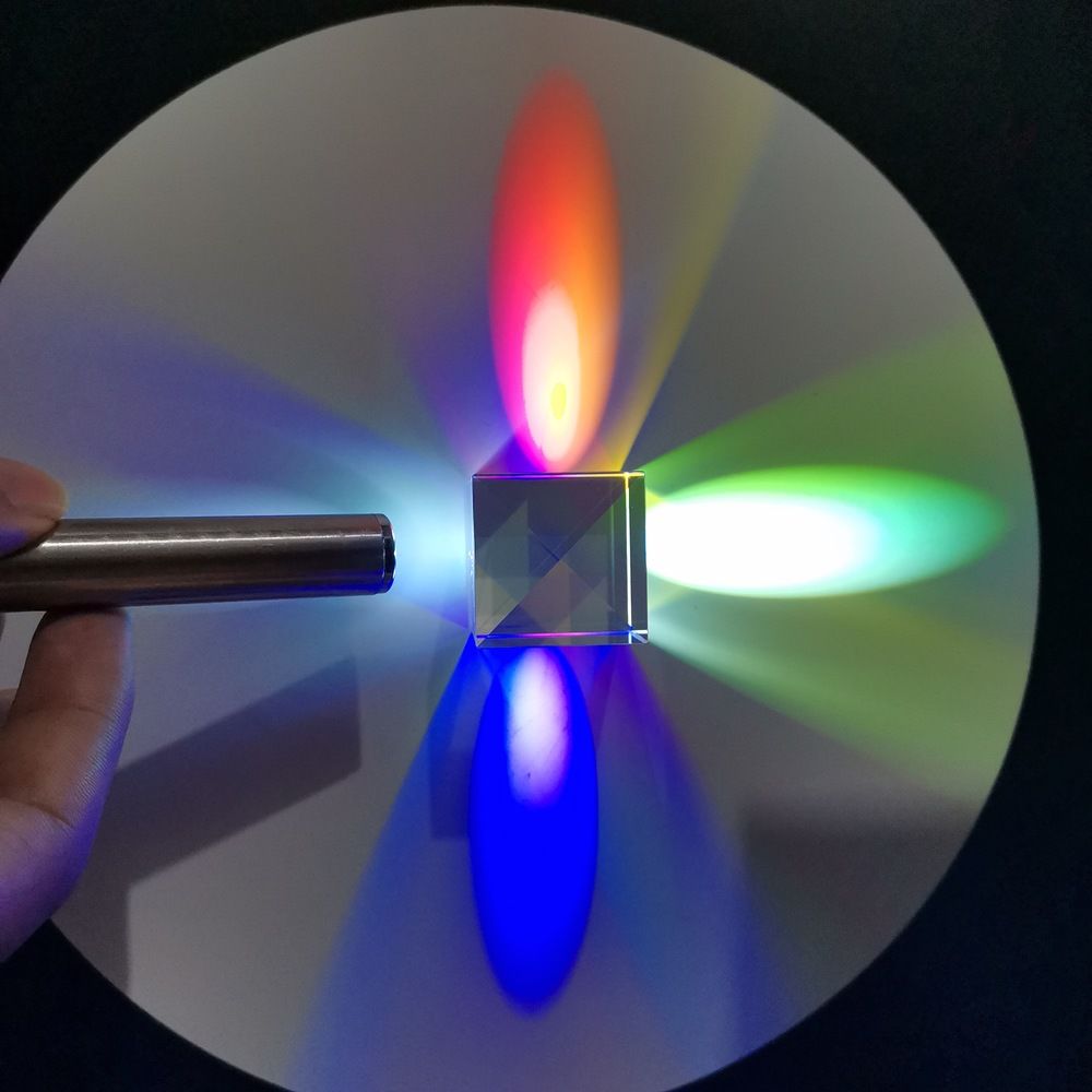 Department Store - 2pcs Creative Gifts Light Cube Prism Color Six-sided Rainbow Photo Photography 15*15*15mm