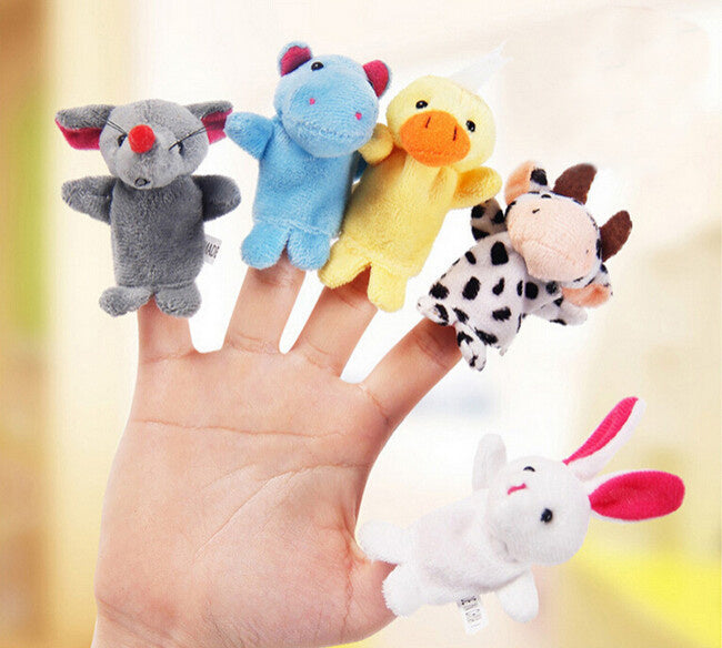 Department Store - 10 Pcs/Lot Mini Funny Soft Plush Toys Cartoon Biological Animal Finger Puppet For Child Baby Favor Dolls