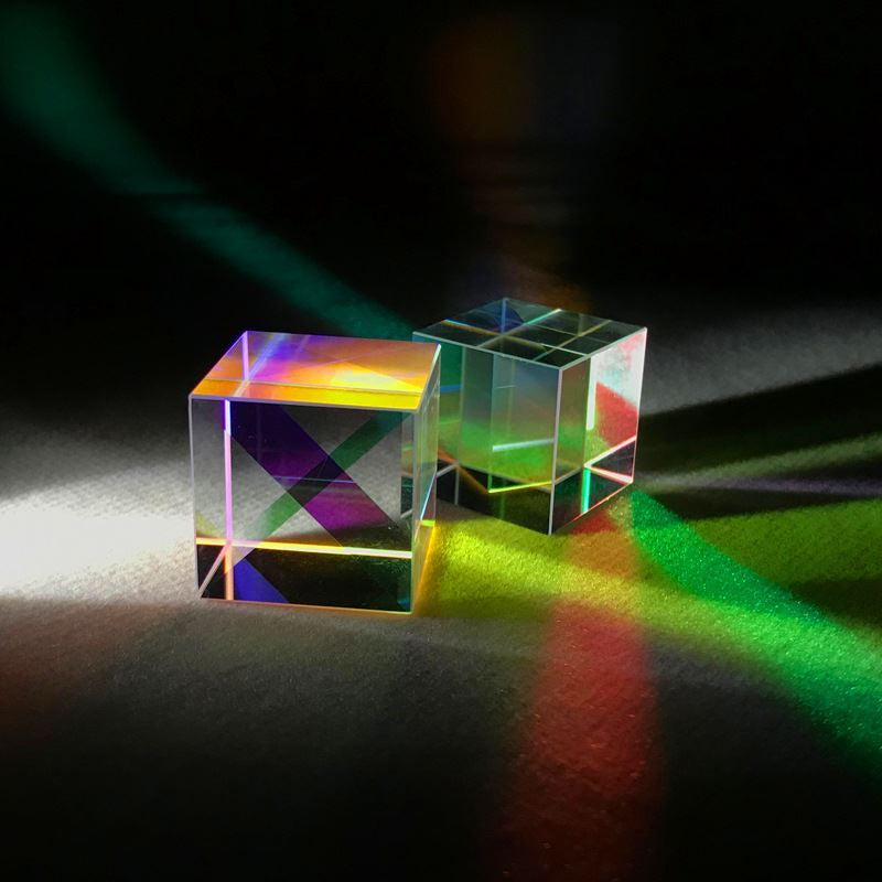 Sensuality Emporium - 2pcs Creative Gifts Light Cube Prism Color Six-sided Rainbow Photo Photography 15*15*15mm
