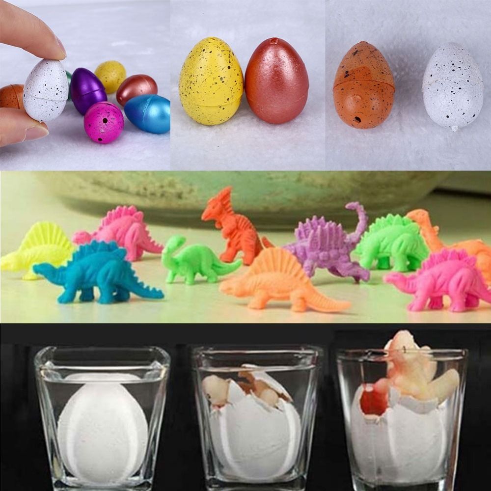 Sensuality Emporium - 10pcs/lot Novelty Gag Toys Children Toys Cute Magic Hatching Growing Animal Dinosaur Eggs For Kids Educational Toys Gifts