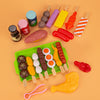 Department Store - Baby Simulation BBQ Pretend Play Kitchen Kid Toy Cookware Cooking Food Barbecue Role Play DIY Educational Gifts for Children ZLL