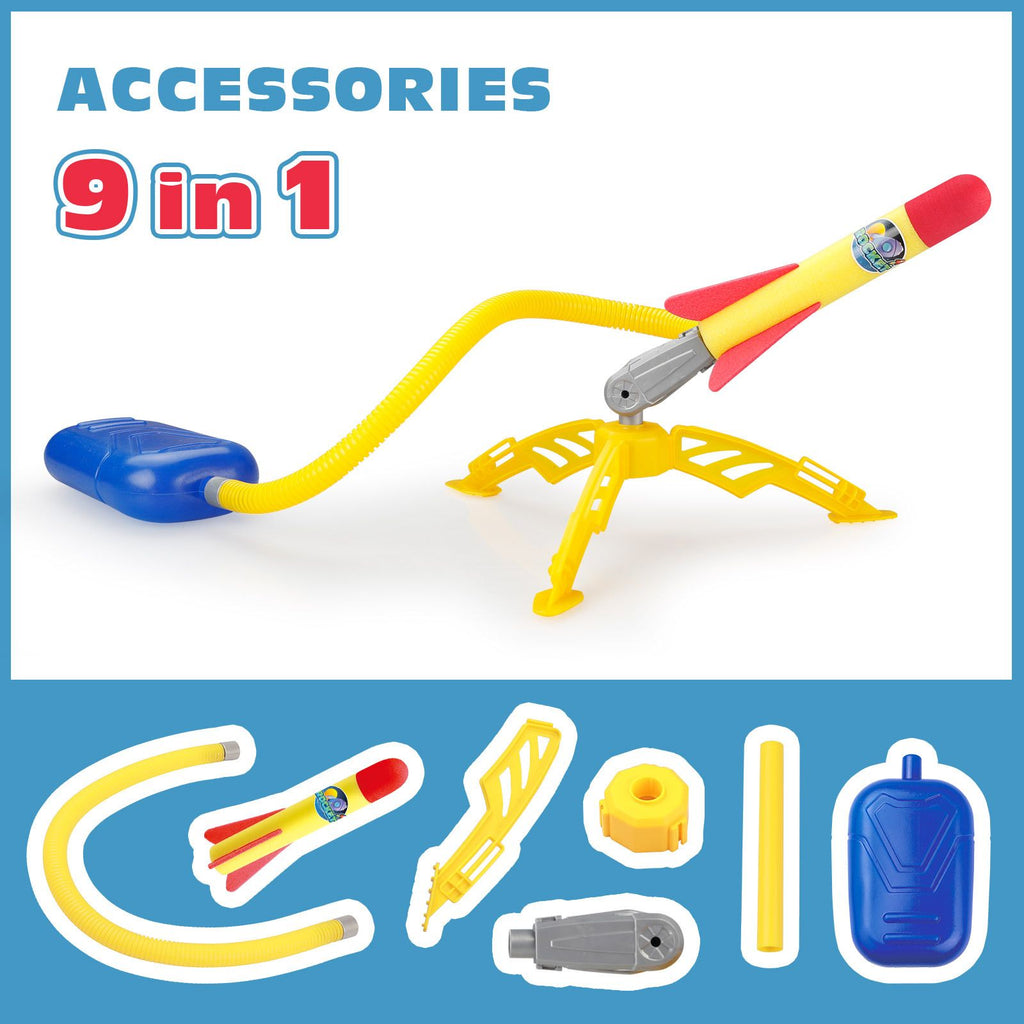 Department Store - Rocket Launcher toy for Kids; Outdoor Summer Toys with Launcher Aerial Rocket Ideal for Boys and Girls ages 3 4 5 6 7 8 Years