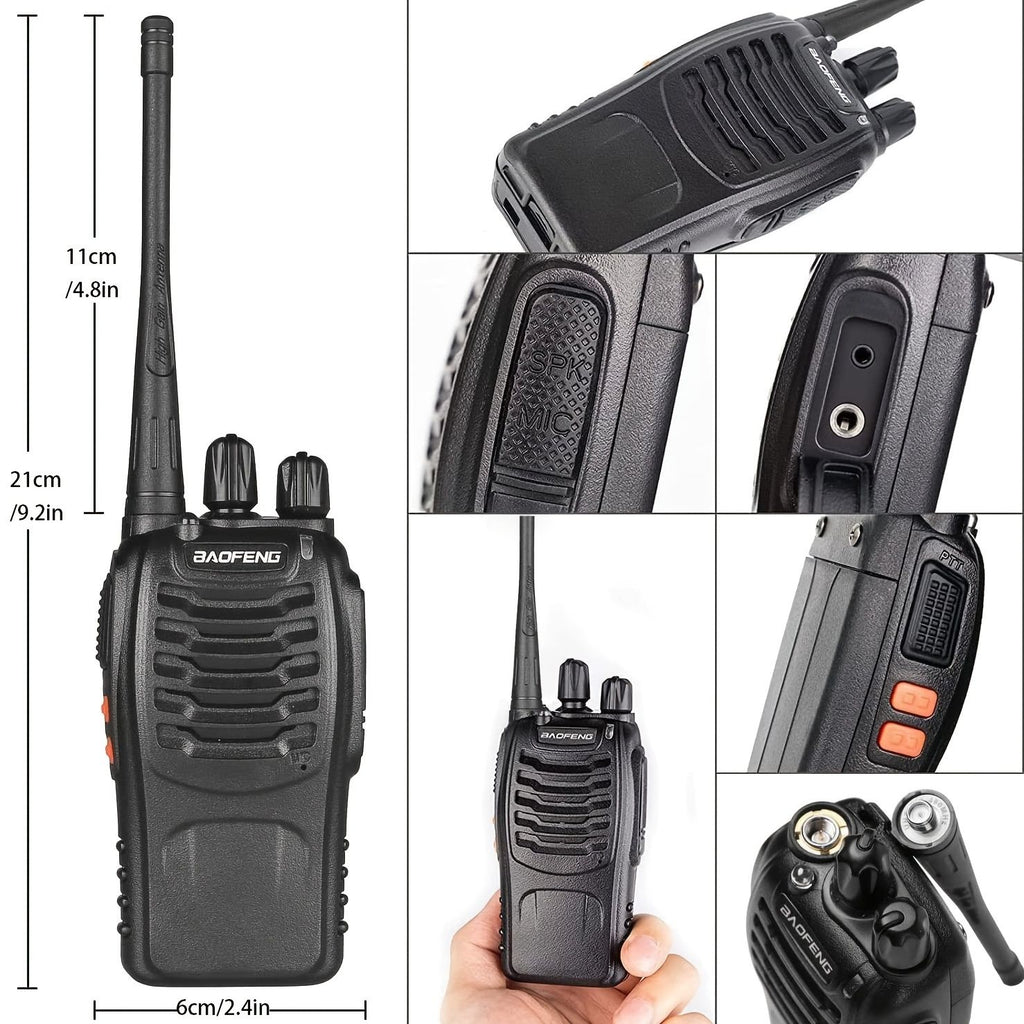 YYDS - 2pcs BAOFENG BF-888S Two Way Radio UHF Portable Walkie Talkies; Amateur Radio Handheld For Hiking Biking Camping