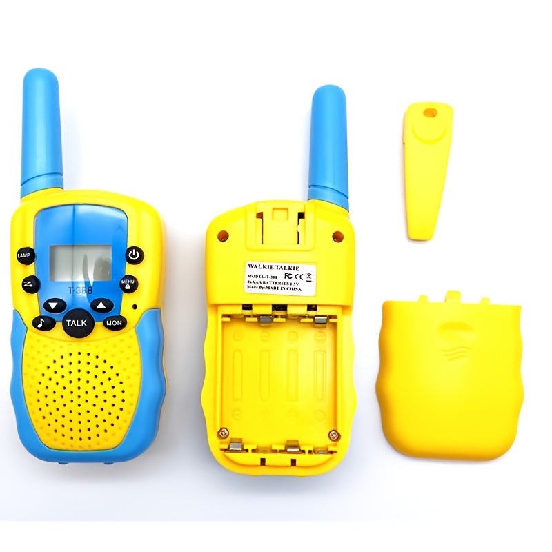 YYDS - 2pcs/pack Kids Walkie Talkie 22 Channel Bidirectional Wireless Radio Toy With Backlight LCD Flashlight For Outdoor; Camping; 3km Range Hiking