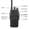 YYDS - 1pc Baofeng BF-888H Ham Two Way Radio; Walkie Talkie With Rechargeable Battery Headphone USB Charge Long Range 16 Channels