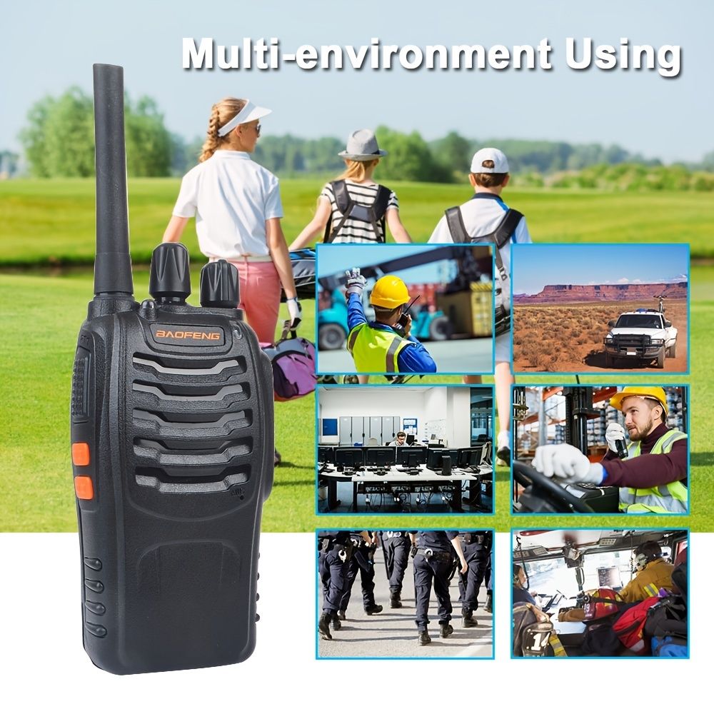 YYDS - 1pc Baofeng BF-888H Ham Two Way Radio; Walkie Talkie With Rechargeable Battery Headphone USB Charge Long Range 16 Channels