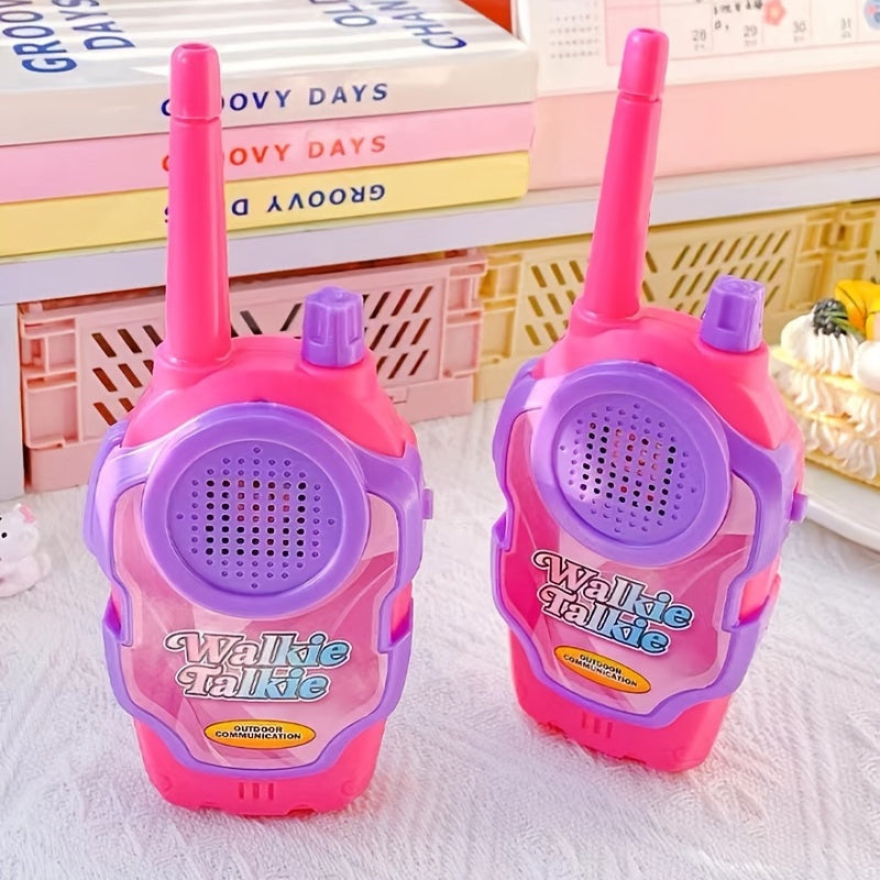 YYDS - Children's Carry On Listening Walkie-talkie Toys; Christmas Gifts; Parent-child Walkie-talkie; Girl Pretend Play House Toy; Pink; Cute