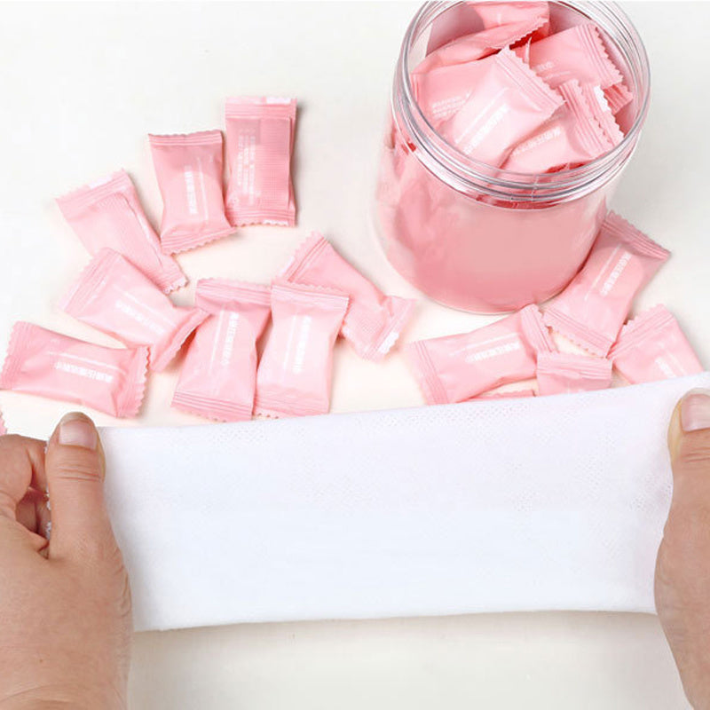 Sensuality Emporium - 30pcs Compressed Travel Cotton Towel Magic Towel Portable Face Towel Soft Napkin Perfect Candy Tissue Water Wet Cleaning Wipe