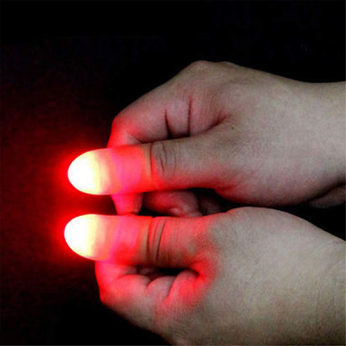 Sensuality Emporium - 2PCS Magic Trick Fingers Thumbs with LED Battery Powered Magic Props Halloween Magic Trick Fingers Thumbs Party Toys for Child