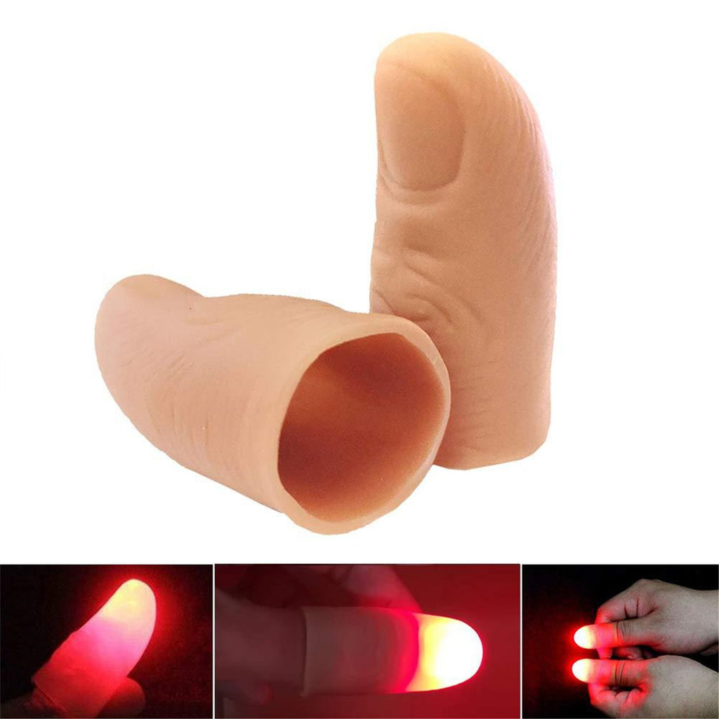 Sensuality Emporium - 2PCS Magic Trick Fingers Thumbs with LED Battery Powered Magic Props Halloween Magic Trick Fingers Thumbs Party Toys for Child