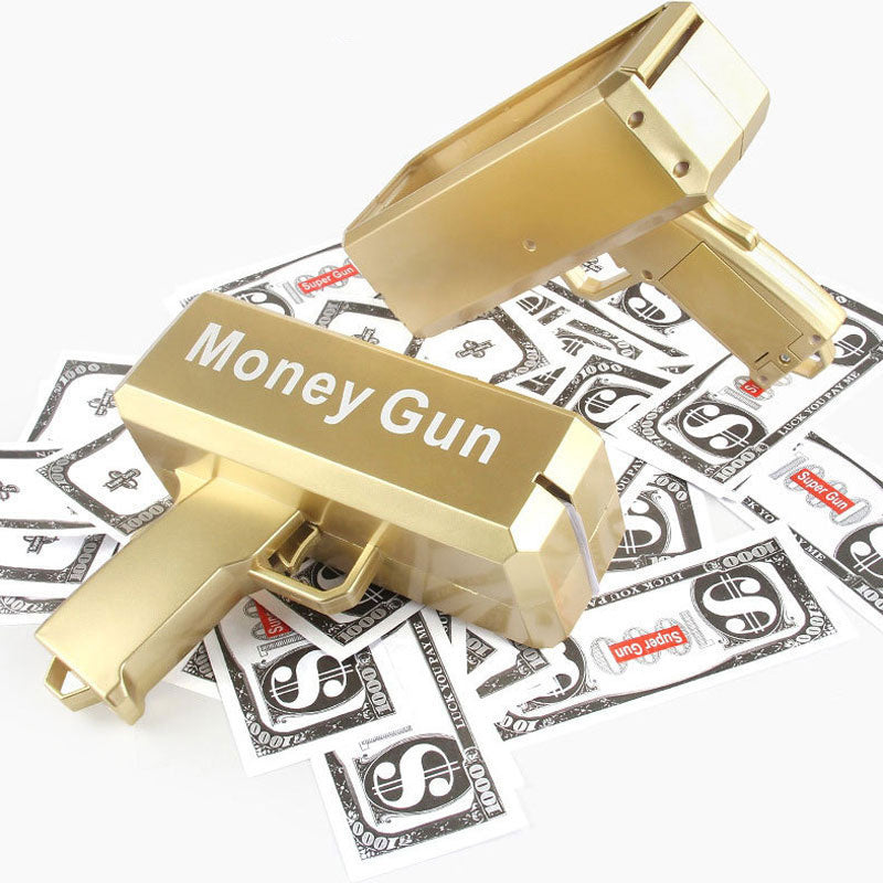 Sensuality Emporium - Electric Money Gun Ver.1 with 100pcs Props Money Cash Banknote Spray gun Adult Party Wedding Supplies Children toys AC98