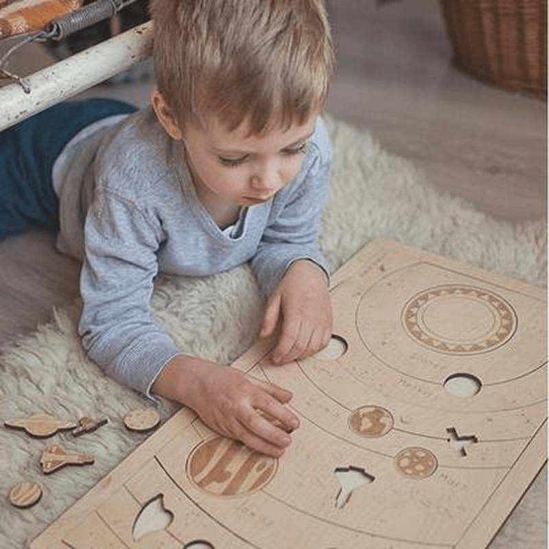 Sensuality Emporium - Montessori Puzzle Children's Educational Human Anatomy Science Animal Planet 3 To 6 Years Old Wooden Multi-layer Puzzle Toy