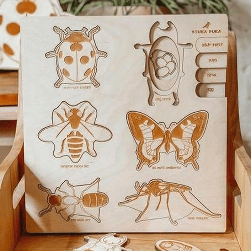 Sensuality Emporium - Montessori Puzzle Children's Educational Human Anatomy Science Animal Planet 3 To 6 Years Old Wooden Multi-layer Puzzle Toy