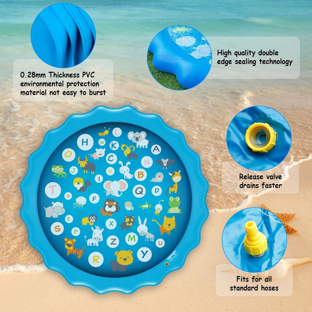 Department Store - Sprinkler Splash Pad For Kids 68IN Inflatable Blow Up Pool Sprinkle Play Mat Summer Outdoor Water Toys