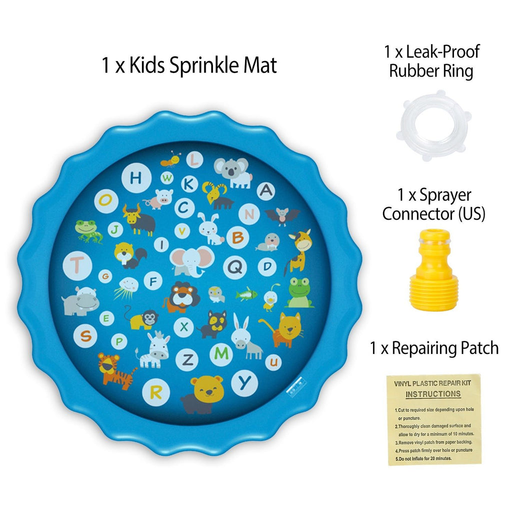 Department Store - Sprinkler Splash Pad For Kids 68IN Inflatable Blow Up Pool Sprinkle Play Mat Summer Outdoor Water Toys